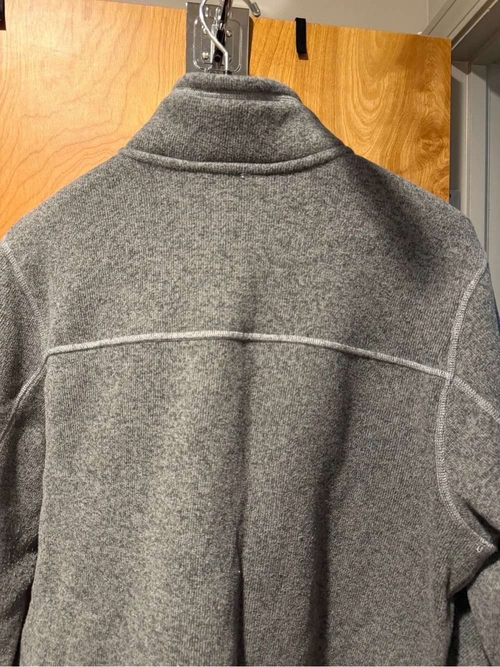 The North Face Heather Gray Embroidered Logo Fleece